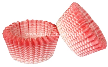 Cukrářské papírové košíčky bílo-růžové 40 x 21 mm 