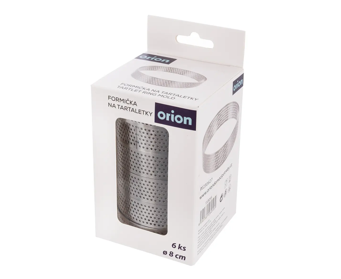Nerezové ráfky na TARTALETKY – 6 ks (průměr 8 cm)