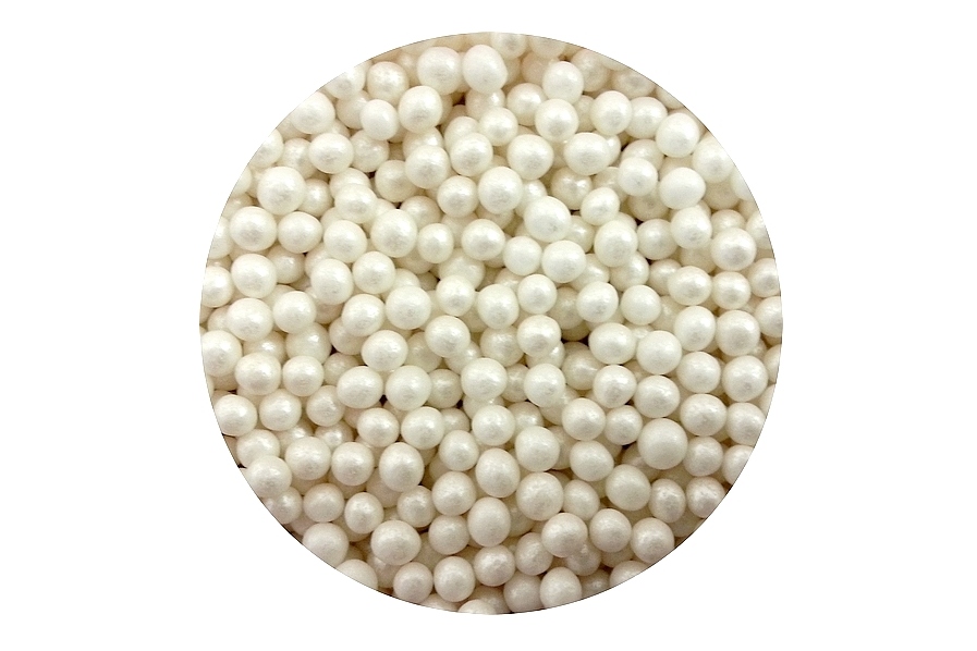 Cukrové perličky bílé perleťové – 50 g