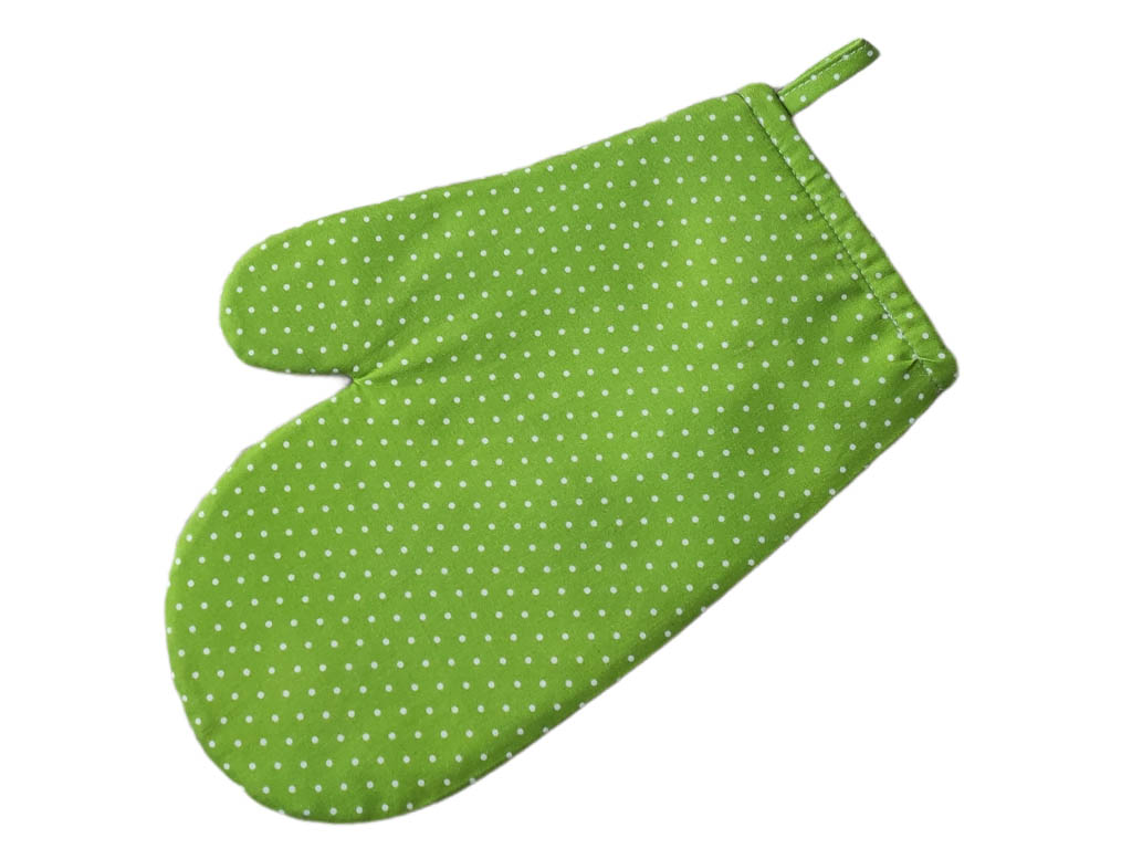 Chňapka palcová XL, JARO – zelený puntík, 1 ks