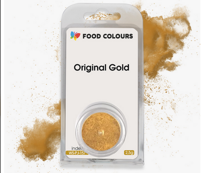 Original Gold (2,5 g) – Zlatá prachová barva Food Colours