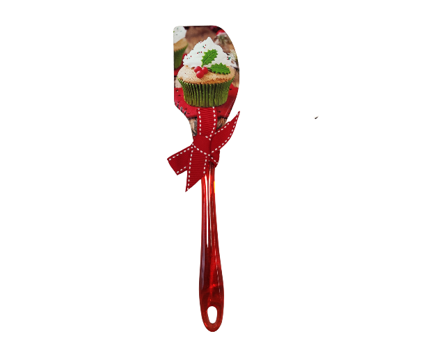 Stěrka kuchyňská VÁNOČNÍ CUPCAKE /  červený úchyt