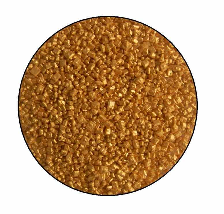 Cukrové krystalky zlaté – 30 g 