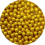 Cukrové perličky zlaté, střední – 30 g
