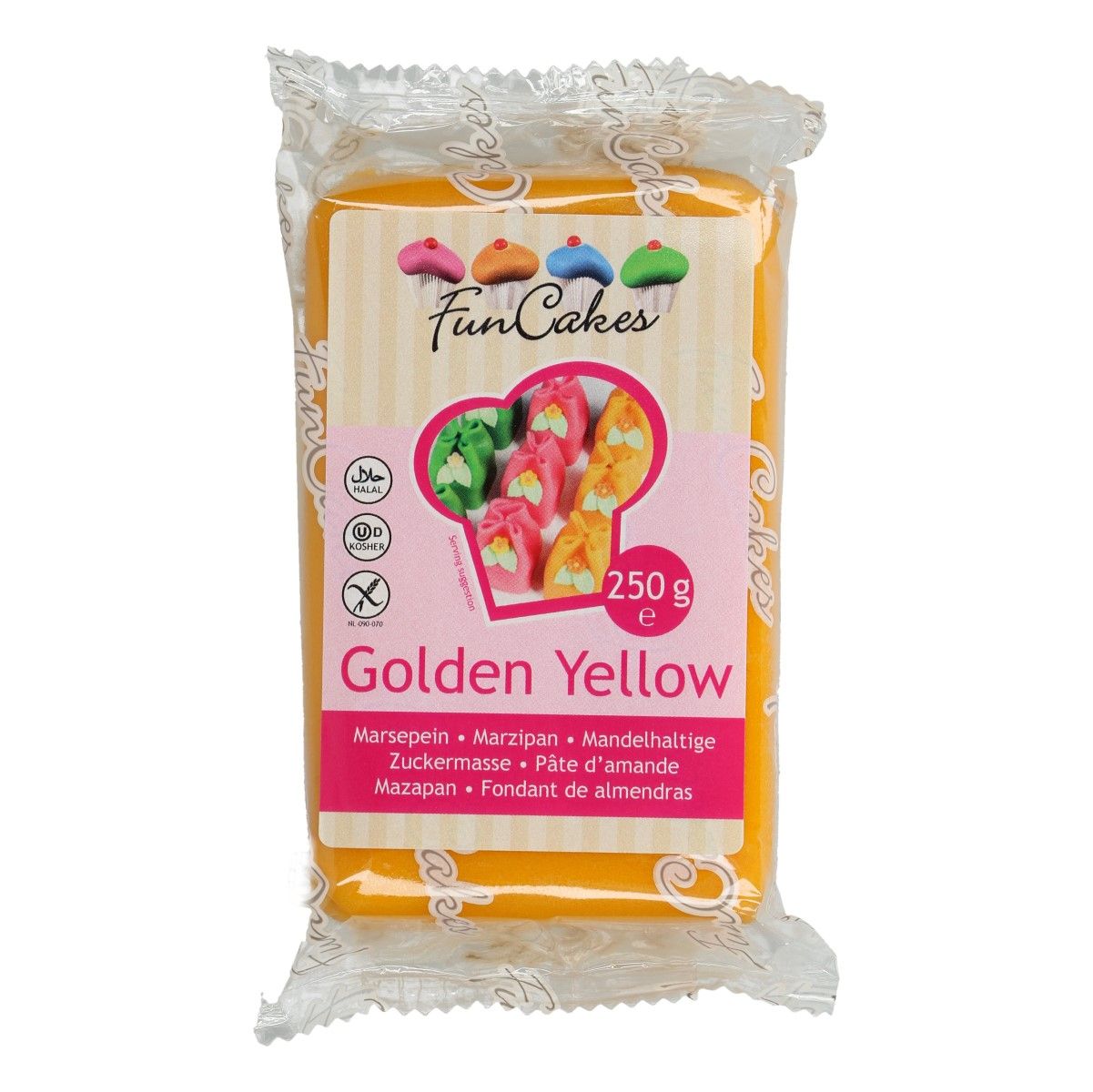 Marcipán FunCakes 250 g – Golden Yellow